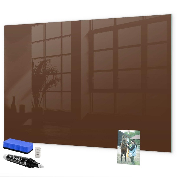 Memobord van glas met print inclusief neodymium magneten Magnetisch bord voor notities en foto's
