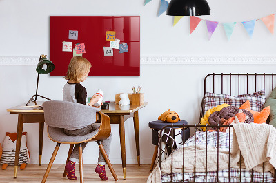 Decoratief glazen wandbord beschrijfbaar en magnetisch Rood bord voor notities en foto's