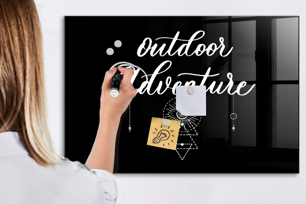 Memobord van glas met print inclusief neodymium magneten Een buitenruimte voor herinneringen
