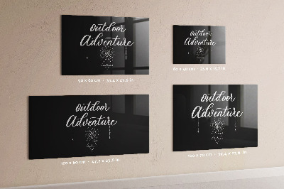 Memobord van glas met print inclusief neodymium magneten Een buitenruimte voor herinneringen