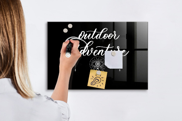 Memobord van glas met print inclusief neodymium magneten Een buitenruimte voor herinneringen