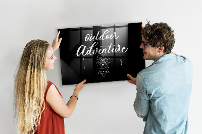 Memobord van glas met print inclusief neodymium magneten Een buitenruimte voor herinneringen