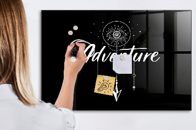 Memobord van glas met print inclusief neodymium magneten Memobord met magneten