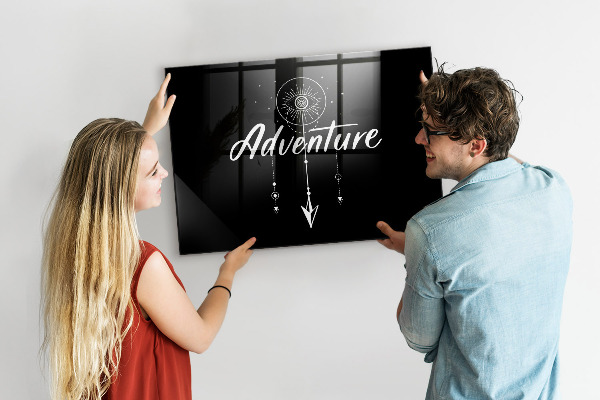 Memobord van glas met print inclusief neodymium magneten Memobord met magneten