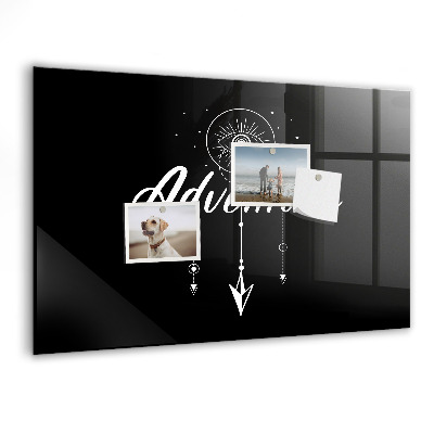 Memobord van glas met print inclusief neodymium magneten Memobord met magneten