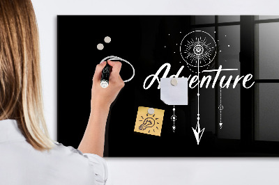 Memobord van glas met print inclusief neodymium magneten Memobord met magneten