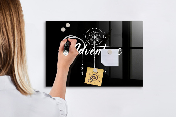 Memobord van glas met print inclusief neodymium magneten Memobord met magneten