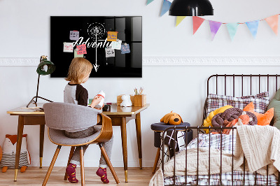 Memobord van glas met print inclusief neodymium magneten Memobord met magneten