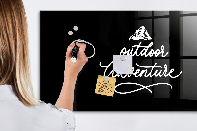 Memobord van glas met print inclusief neodymium magneten Buitenavontuur