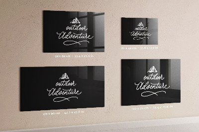 Memobord van glas met print inclusief neodymium magneten Buitenavontuur