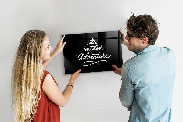 Memobord van glas met print inclusief neodymium magneten Buitenavontuur