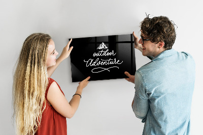 Memobord van glas met print inclusief neodymium magneten Buitenavontuur