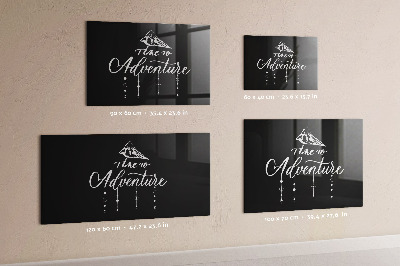 Decoratief glazen wandbord beschrijfbaar en magnetisch Een stijlvol bord om herinneringen op te presenteren.
