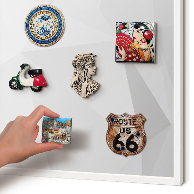 Magnetisch bord voor de muur met witte lijst Witte geometrie