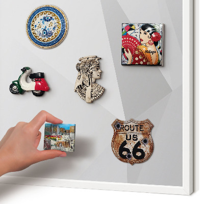 Magnetisch bord voor de muur met witte lijst Witte geometrie
