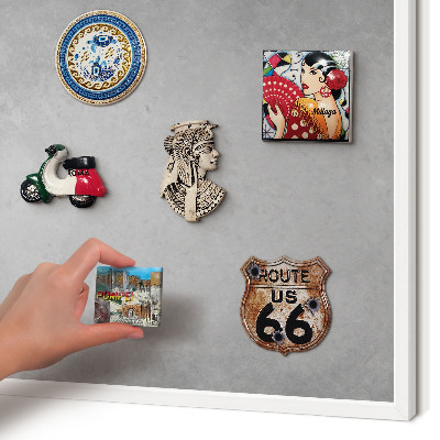 Magnetisch bord van metaal in een witte lijst Zilveren mist