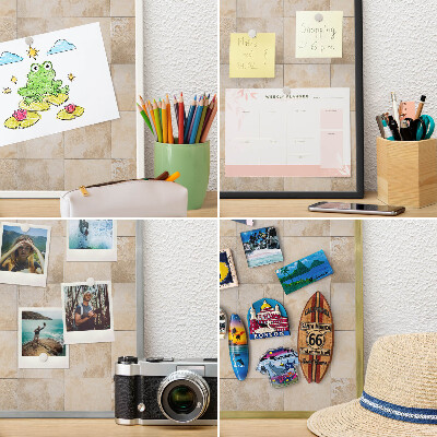 Magnetisch bord voor de muur met witte lijst Neutrale elegantie