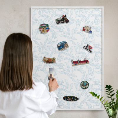 Magnetisch bord voor de muur met witte lijst Licht thema