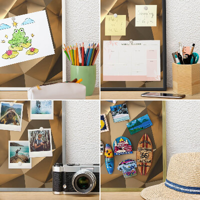 Magnetisch bord voor de muur met witte lijst Warme geometrie