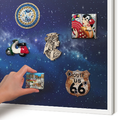 Magnetisch bord van metaal in een witte lijst Sterrenruimte