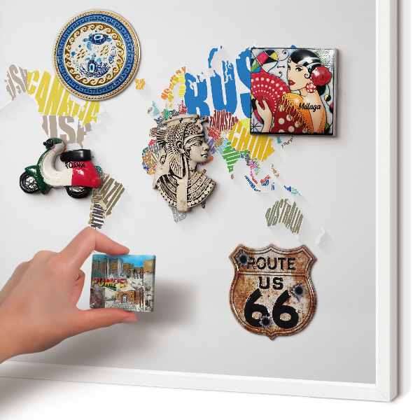 Magnetisch bord van metaal in een witte lijst Kleurenkaart