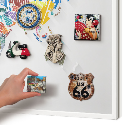 Magnetisch bord van metaal in een witte lijst Kleurenkaart
