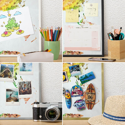 Magnetisch bord van metaal in een witte lijst Kleurenkaart