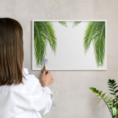 Magnetisch bord van metaal in een witte lijst Exotische natuur