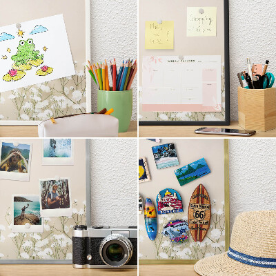 Magnetisch bord voor de muur met witte lijst Subtiele natuur
