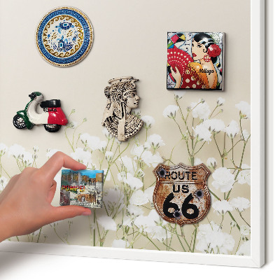 Magnetisch bord voor de muur met witte lijst Subtiele natuur