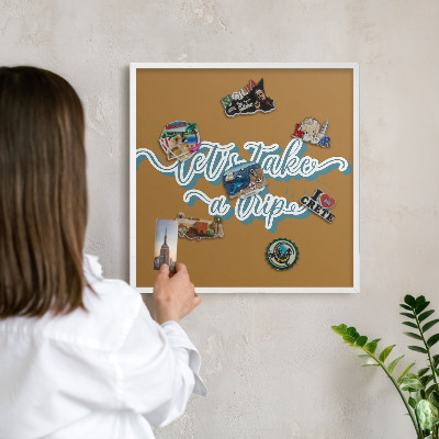 Magnetisch bord voor de muur met witte lijst Droomreis