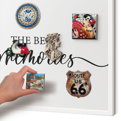 Magnetisch bord voor de muur met witte lijst Inspirerende herinneringen