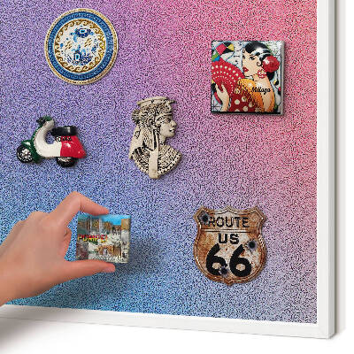 Magnetisch bord voor de muur met witte lijst Kleurrijk verloop