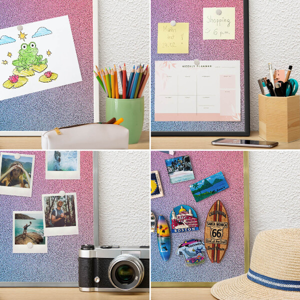 Magnetisch bord voor de muur met witte lijst Kleurrijk verloop