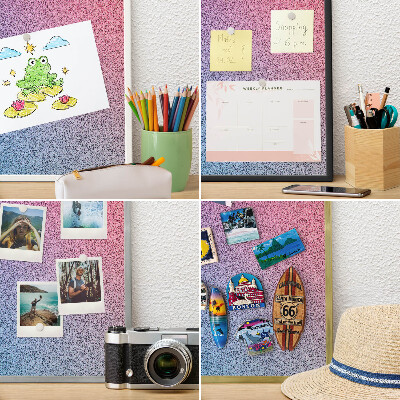 Magnetisch bord voor de muur met witte lijst Kleurrijk verloop