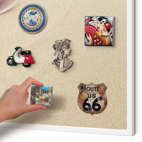 Magnetisch bord voor de muur met witte lijst Zomerstrand