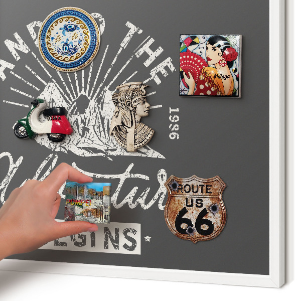 Magnetisch bord voor de muur met witte lijst Berginscriptie