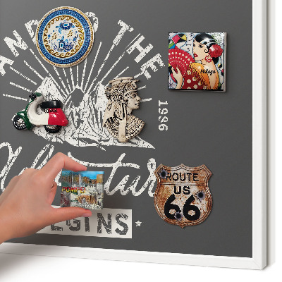Magnetisch bord voor de muur met witte lijst Berginscriptie