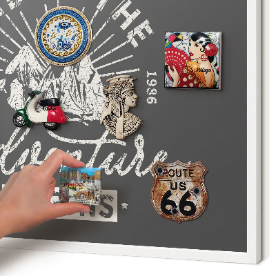 Magnetisch bord voor de muur met witte lijst Berginscriptie