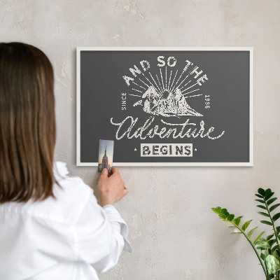 Magnetisch bord voor de muur met witte lijst Berginscriptie
