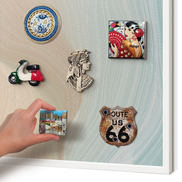 Magnetisch bord van metaal in een witte lijst Pastelkleurige werveling