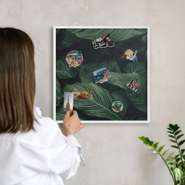 Magnetisch bord voor de muur met witte lijst Het groen van de natuur