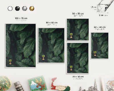 Magnetisch bord voor de muur met witte lijst Het groen van de natuur