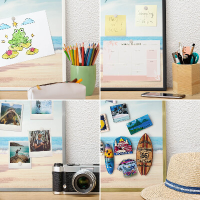 Magnetisch bord voor de muur met witte lijst Vakantievrede