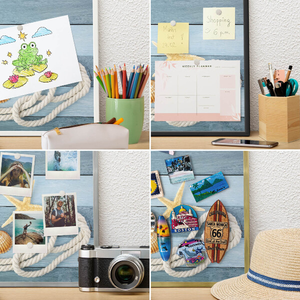 Magnetisch bord voor de muur met witte lijst Maritiem klimaat