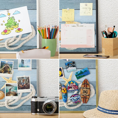 Magnetisch bord voor de muur met witte lijst Maritiem klimaat