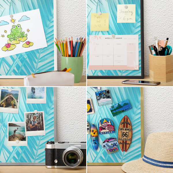 Magnetisch bord voor de muur met witte lijst Tropische elegantie