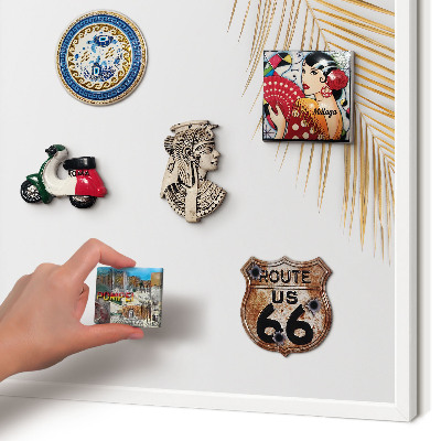 Magnetisch bord voor de muur met witte lijst Elegante bladeren