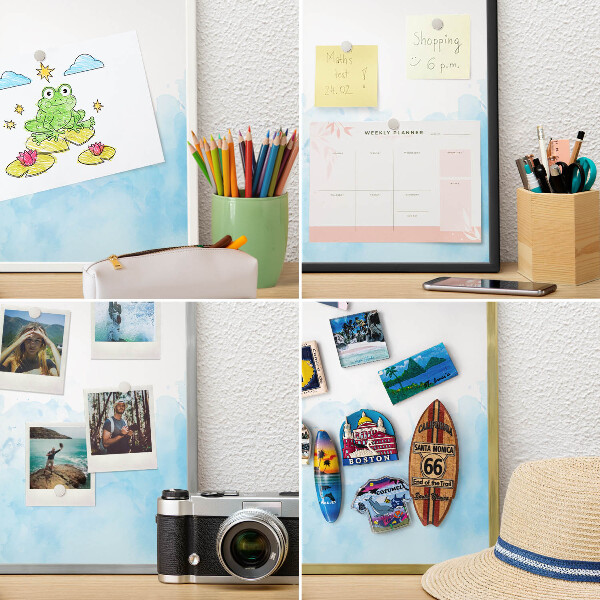 Magnetisch bord voor de muur met witte lijst Rustgevend landschap