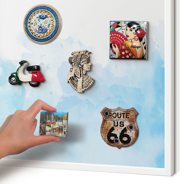 Magnetisch bord voor de muur met witte lijst Rustgevend landschap